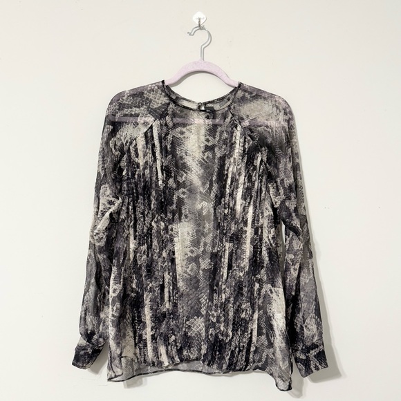 Yigal Azrouel Tops - Yigal Azrouel Snake Semi-Sheer Blouse